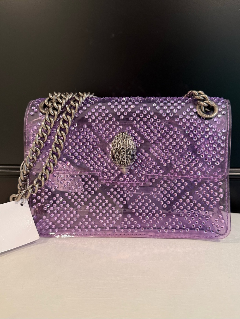 Kurt Geiger Purple VINYL KENSINGTON BAG